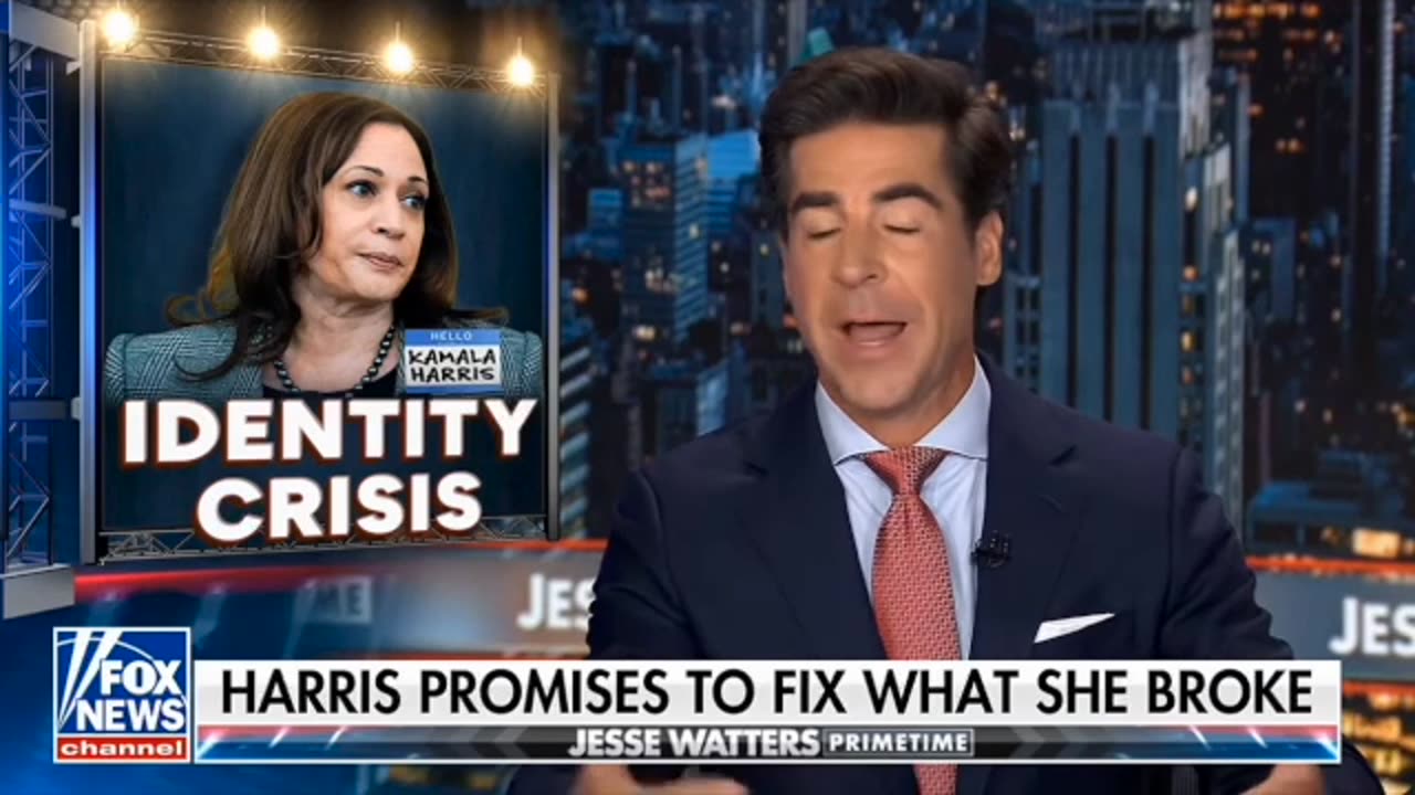 Jesse Watters (X) : Kamala Has Massive Identity Crisis