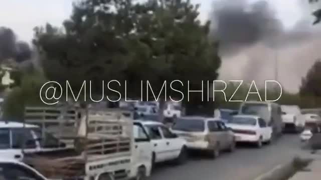 Fire erupts at Kabul airport in Afghanistan.