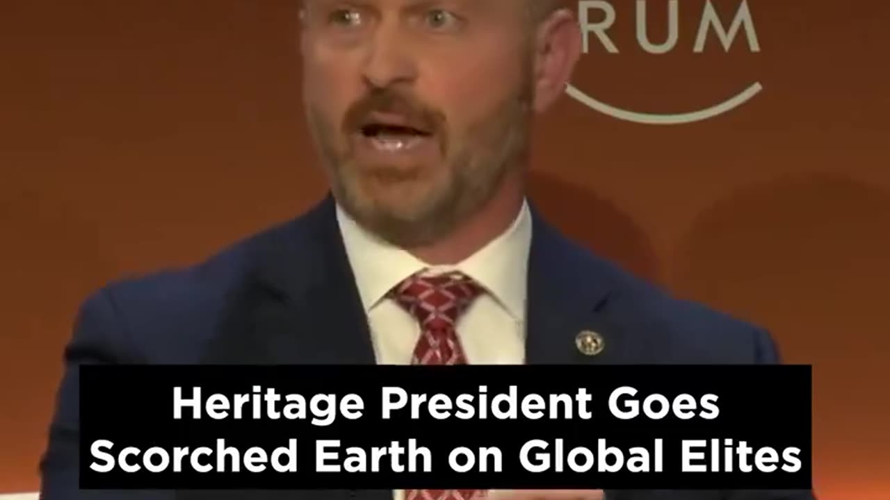 Heritage President exposes the elites at Davos