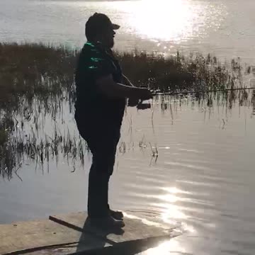 Trying my luck on a lake North on the Parks Highway