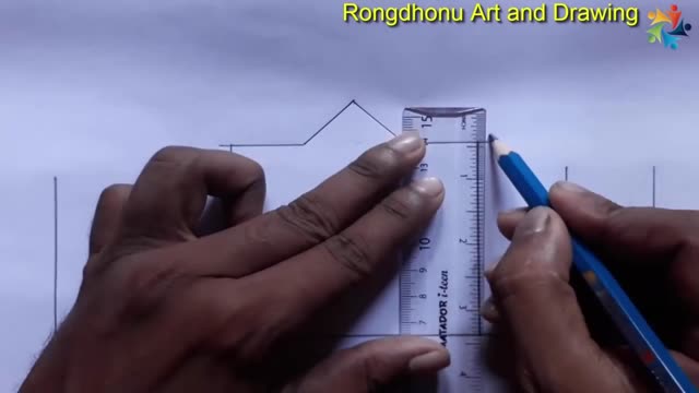 Draw The Roof Line Of The Teaching Building