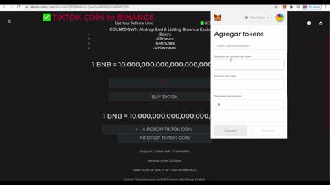 Airdrop 2 Junio 2021 + Bitcoinelon + TikTokCoin + mBitcoin + wLink - Token en Trust Wallet/Metamask