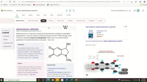 Adrenochrome Has Vendors but no Uses?