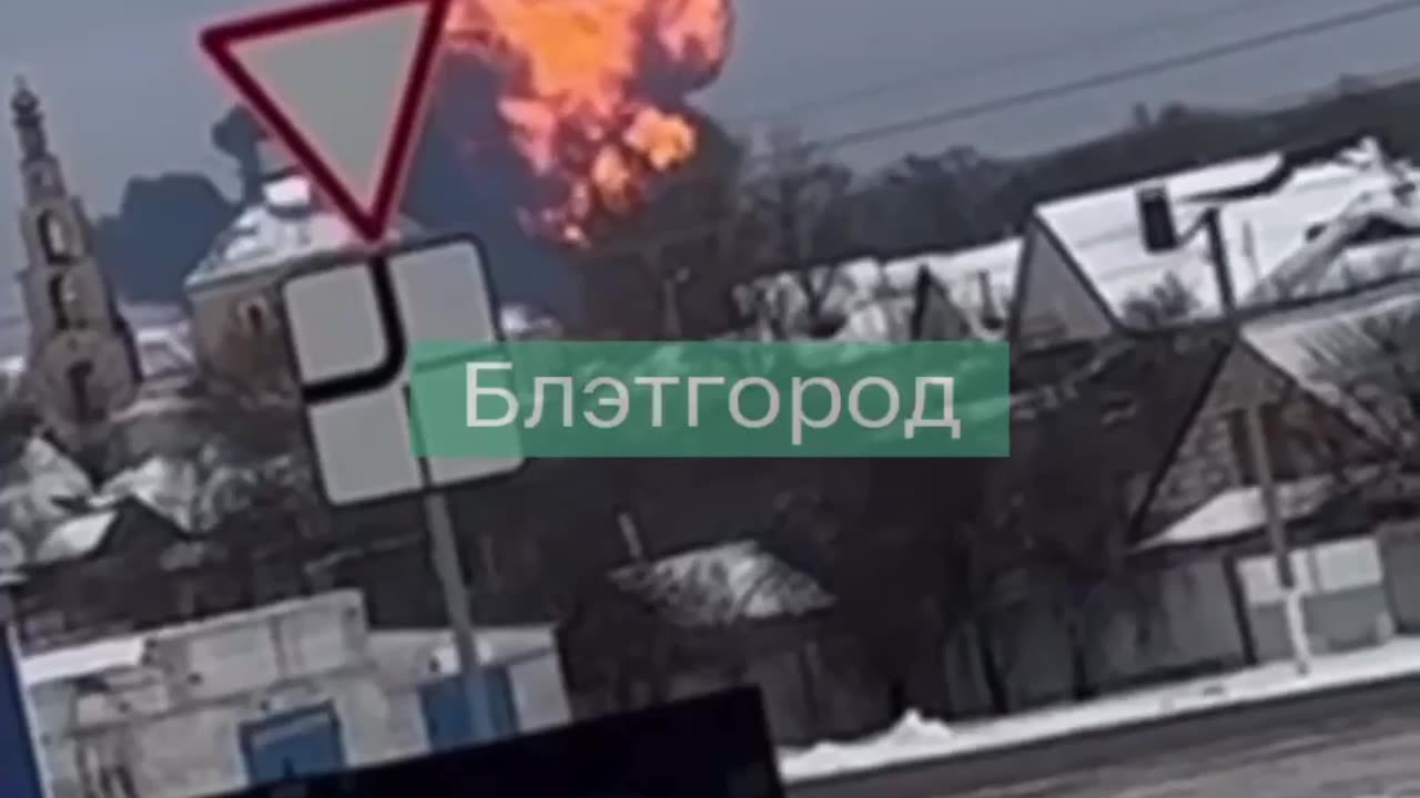 🔥An russian Il-76 military plane crashed in the Belgorod region, - russianSMI.