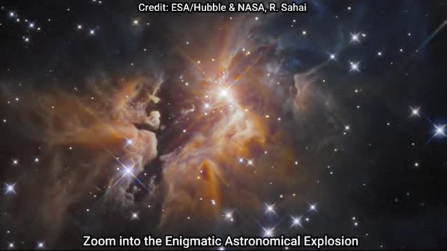 Zoom into the Enigmatic Astronomical Explosion IRAS 05506+2414 Captured by Hubble Space Telescope