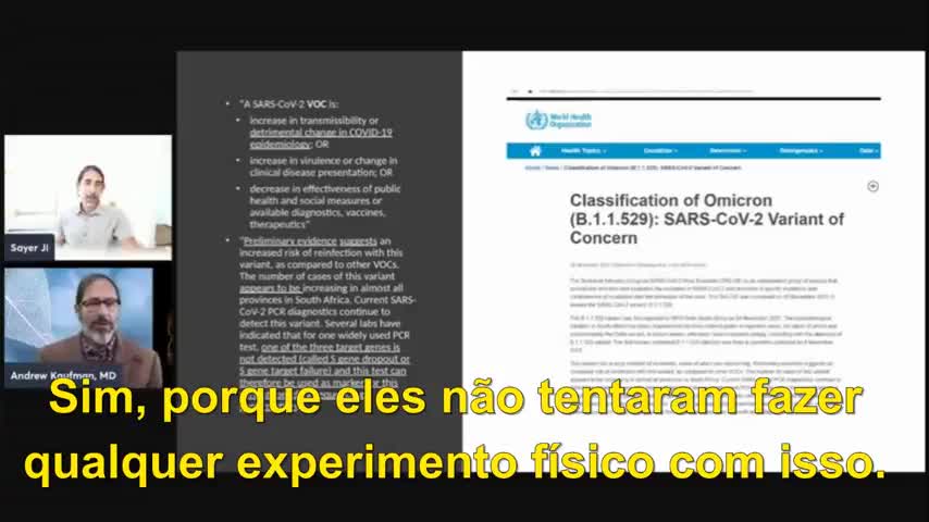 DR ANDREW KAUFMAN- A variante ‘OMICRON’ não existe, o virus real não existe!