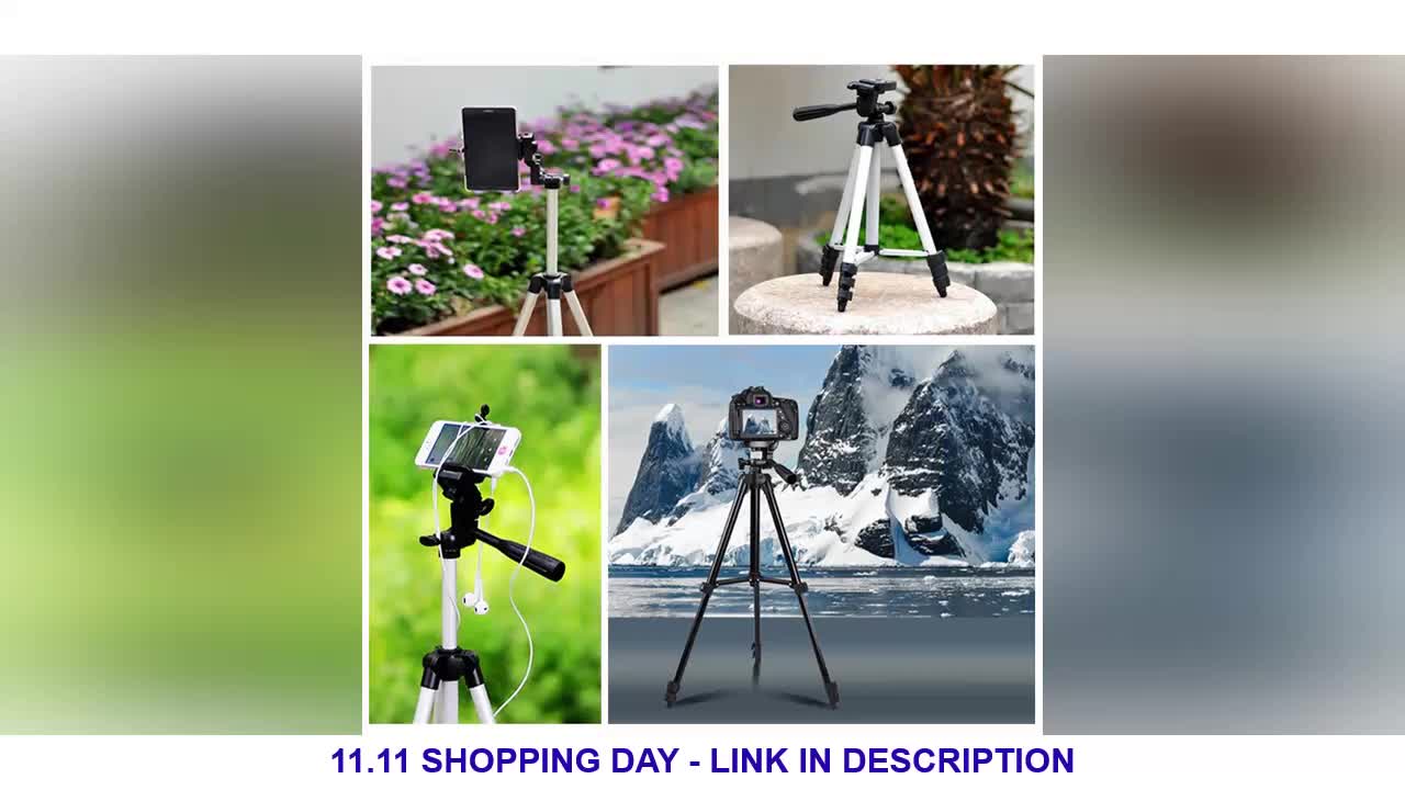 Nagnahz Phone Tripod Stand 40inch Universal Photography for Gopro iPhone Samsung Xiaomi Huawei Phone