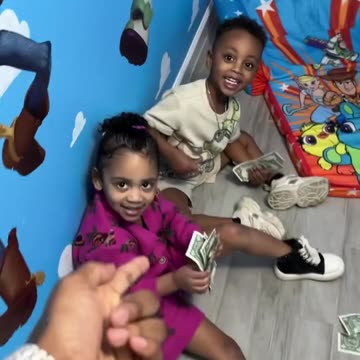 Kids steals dad money & hides in a secret room