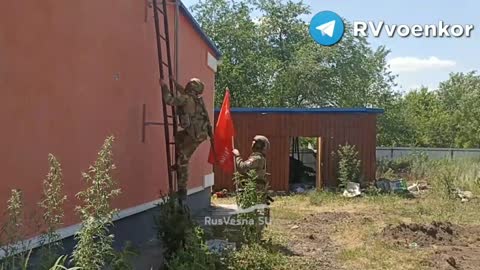 Soldiers of the special forces of the "Brave" group hoisted the Victory Banner over Volcheyarivka.
