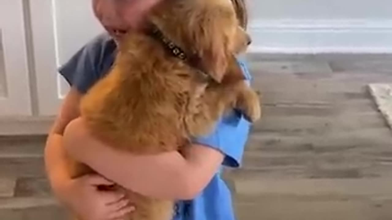 Little girl sobs as she holds her new puppy _ BabyGirlLove