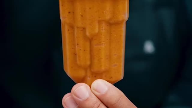 Yellow peach Popsicle