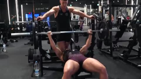 Training with Vladislava Galagan (Muscle Barbie) #workout #fitness #usa