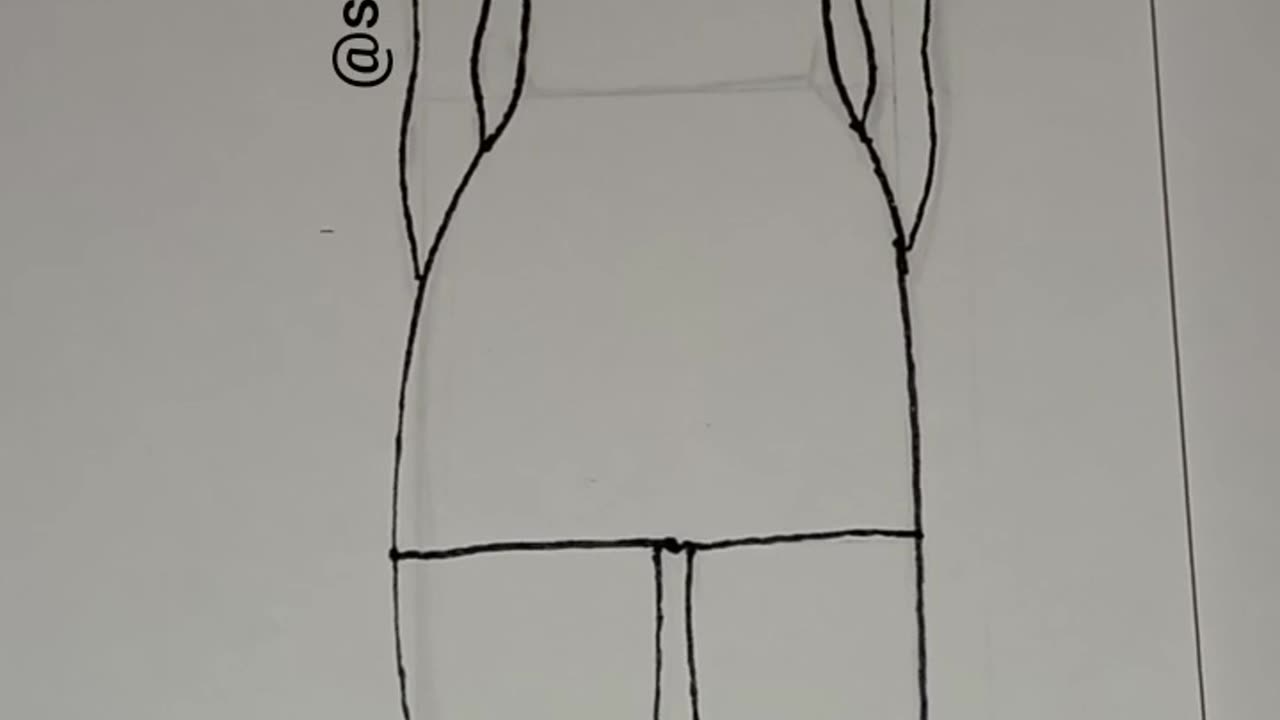 Homer Inspired Fashion Illustration Line Drawing