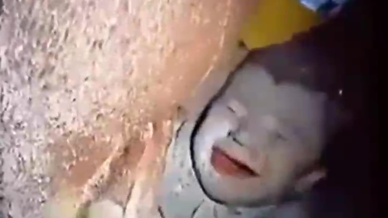 Little Baby(Kid) Gets Saved From A Destroyed Building In Gaza