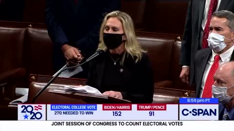 Rep. Marjorie Greene Objects to the State of Michigan's Electoral Votes along with 70 Republicans