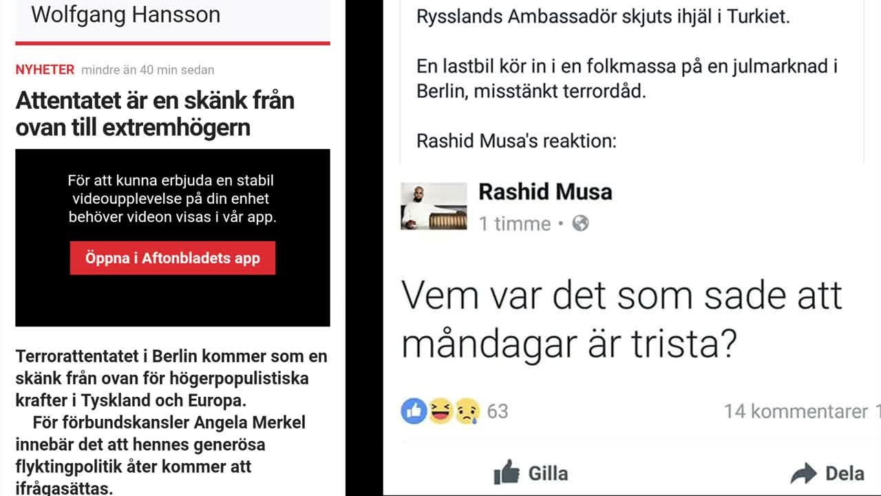 Aftonbladet attentatet är en skänk från ovan till extremhögern