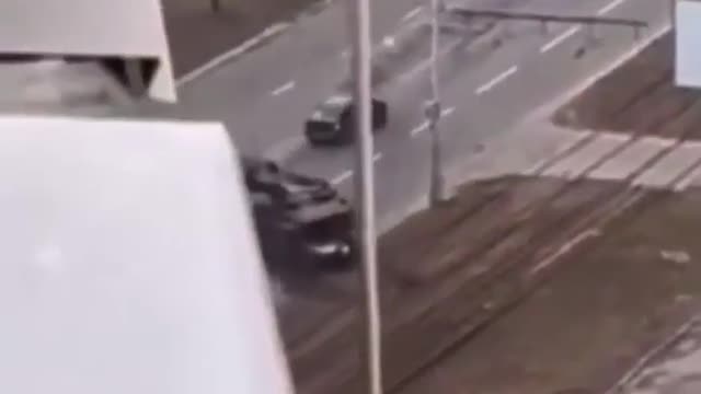 Russian Tank targets citizens