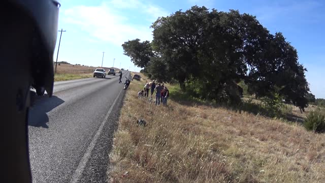 Driver Swerves Into Passing Motorcyclists