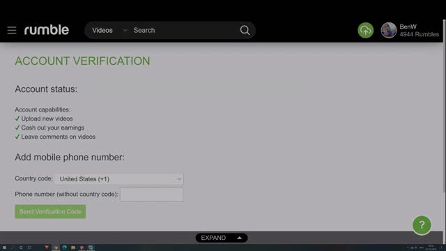 How to register rumble account make money