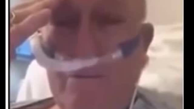 Marine Veteran salutes Trump as he is in the hospital