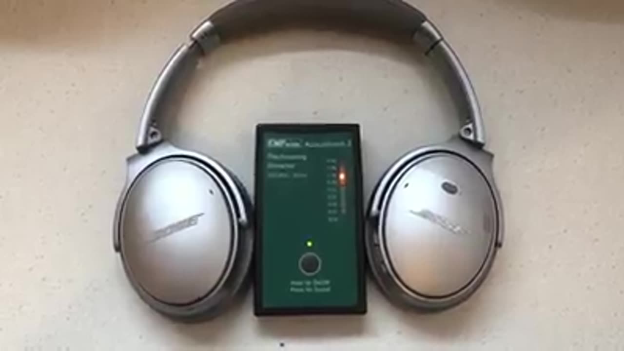 Here is a quick demo of the off the scale levels that can occur with wireless headphones...