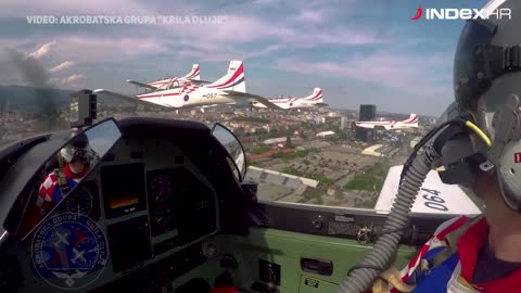 Krila Oluje: Pozdravni prelet za doček Vatrenih