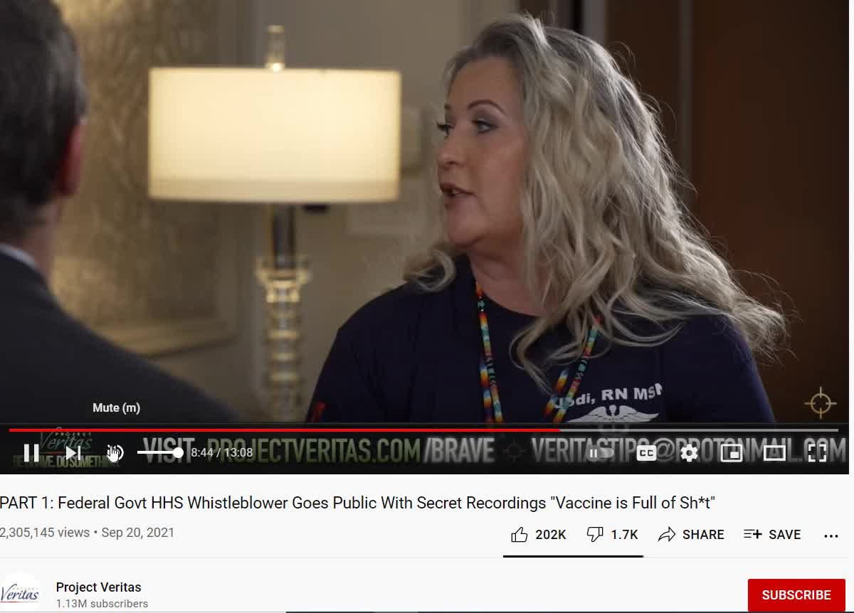 Project Veritas- Federal HHS Nurse Whistleblower Exposes Evil Vaccine Agenda and Deaths