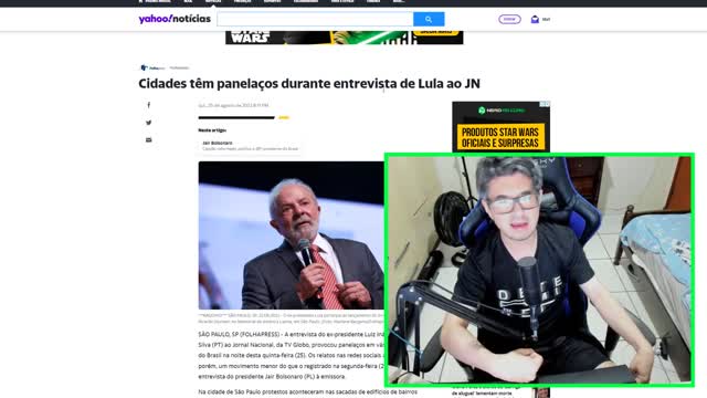 LULA NÃO GOSTOU DO QUE DISSE SERGIO MORO DA ENTREVISTA NO JORNAL NACIONAL