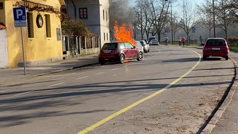 Car Fire Causes Engine to Start Itself