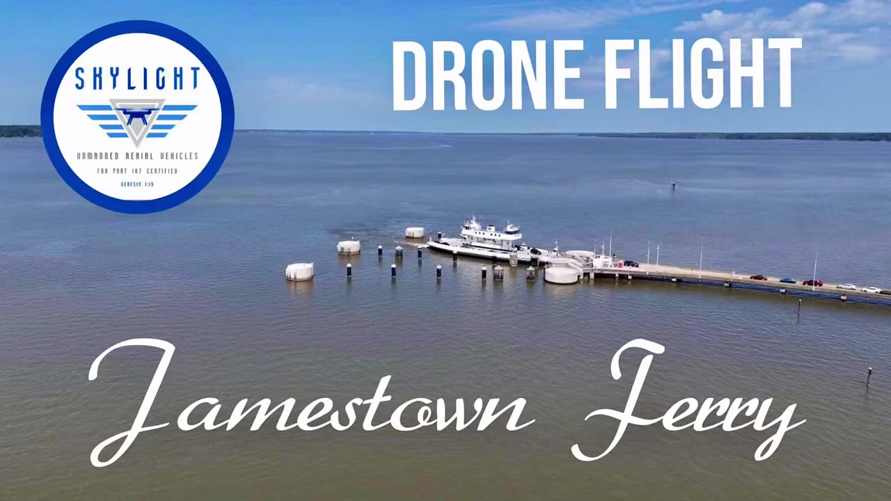 Drone Flight Over Jamestown Ferry Williamsburg #drone #ferry #virginia