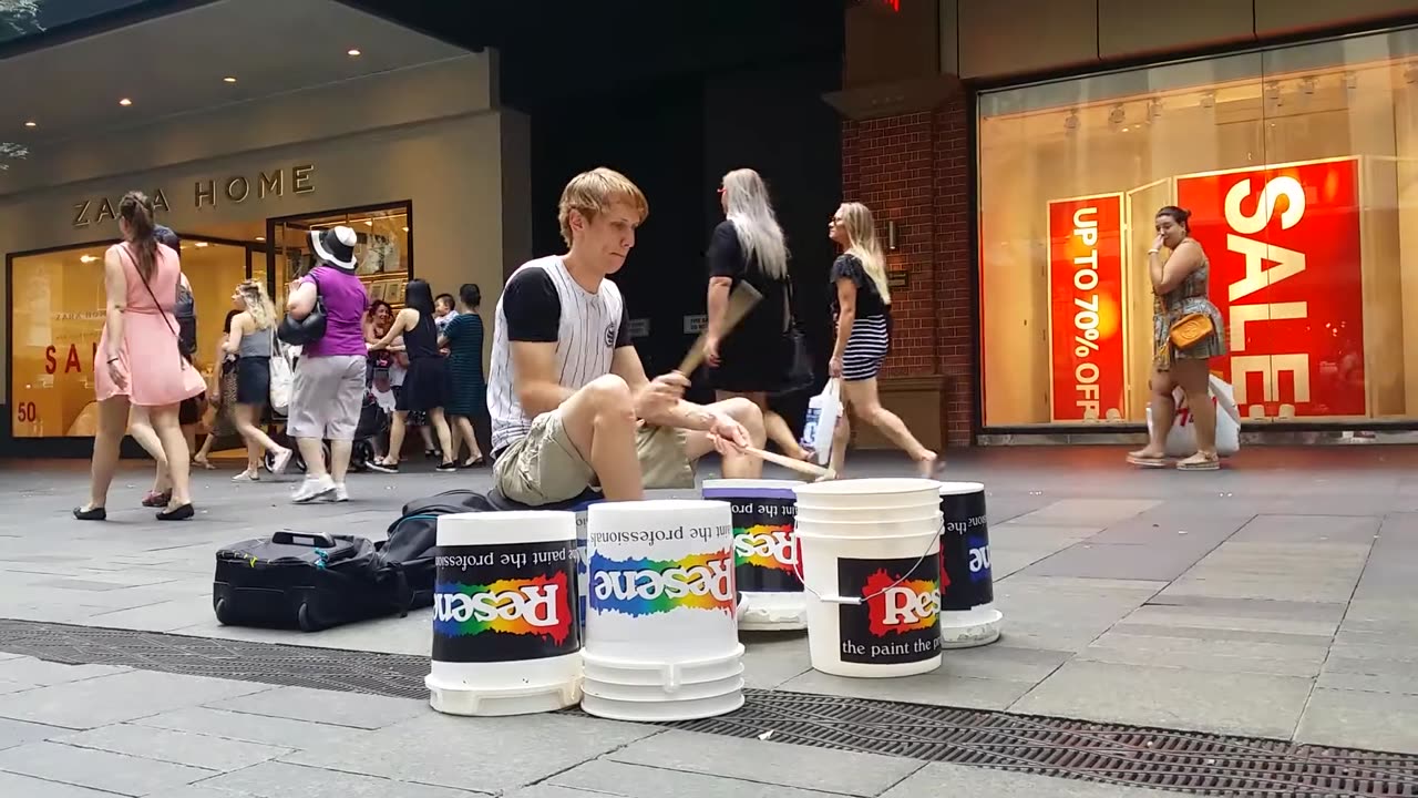 "Unstoppable Street Drummer – Bucket Beats That Will Blow Your Mind!" 🥁🔥