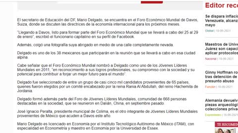 Mario Delgado de MORENA miembro del criminal Foro Económico Mundial