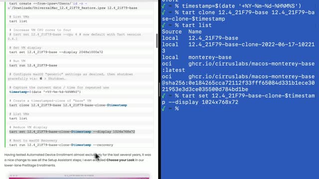 Using Tart: Cloning