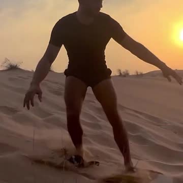 Andrew Tate goes sandboarding🔥😲