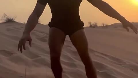 Andrew Tate goes sandboarding🔥😲