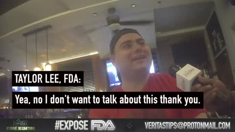 FDA Official Taylor Lee [Blow Dart Guy] Refuses Questioning Over Vax Statements