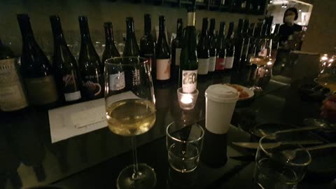 White wine in some wine bar