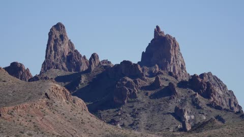 Texas Big Bend Mule Ears With Blue Sky