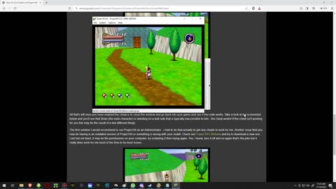 How To Use Cheats on Project 64 Emulator