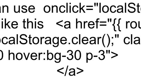 Clear localStorage on logout