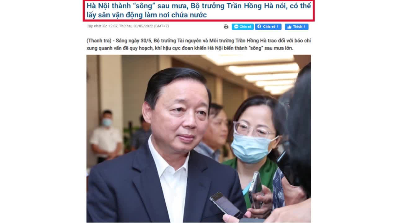 CCTS - Từ Chuyện 'Bể Chứa Nước' Ở Hà Nội, Nghĩ Về "Tầm Nhìn" & Nên Dẹp Quốc Hội!
