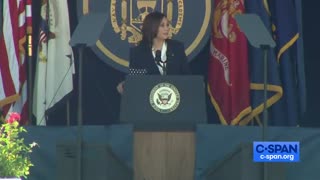 Naval Grads Scratch Their Heads After Kamala Harris's Woke Joke Totally Falls Flat