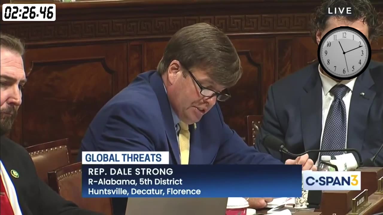 Rep. Dale Strong grills FBI Director Wray & DHS Secretary Mayorkas - Nov. 15, 2023