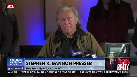 STEVE BANNON Delivers Live Press Conference in NYC