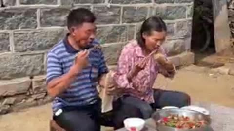 Amazing Father Cooking Eating Food With Wife Video