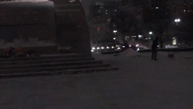 Veterans shoveling war memorial at 2AM - Ottawa Feburary 17th 2022