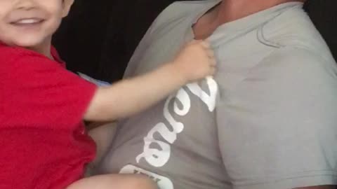 Son Picks Daddy's Nose