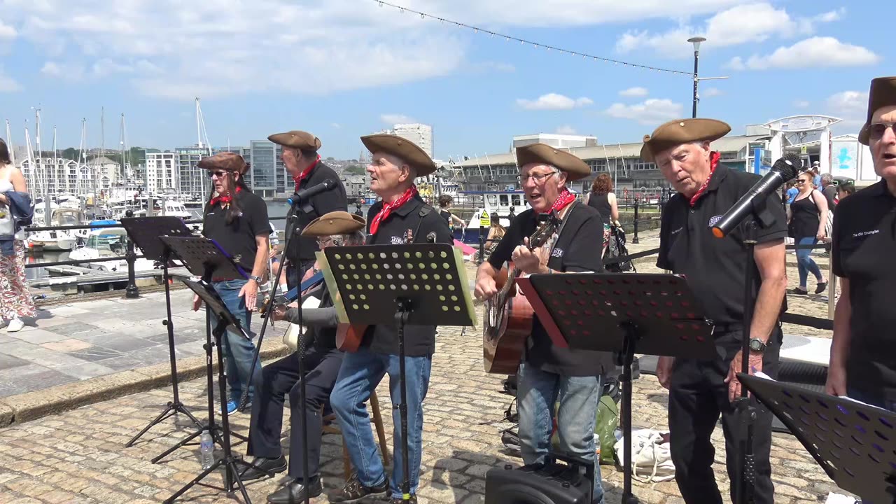 Plymouth Pirate weekend 19th May 2024 Old Grumpie Sea Shanties crew Mustard tree Charity Supporters