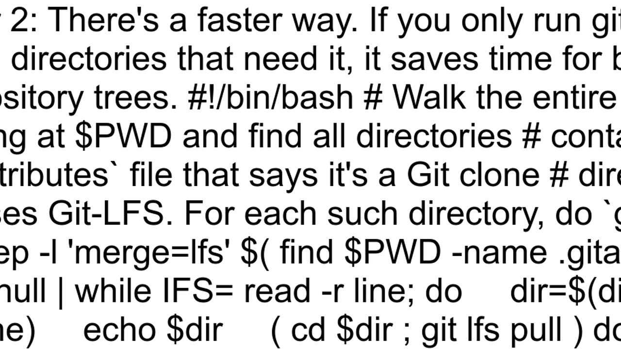 How to run git lfs automatically after repo sync