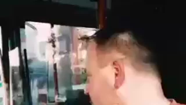 BUS DRIVER MAKES PEOPLE TAKE OFF MASK TO GET ON